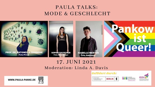 Paula Talk: Mode & Geschlecht mit Prof. Antonella Giannone, Sophie Rauscher und Isabelle Merten