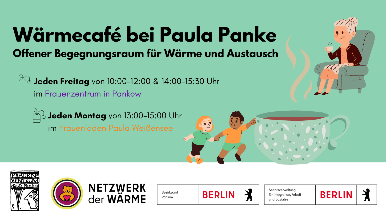 Wärmecafé bei Paula Panke. Offener Begegnungsraum für Wärme und Austausch