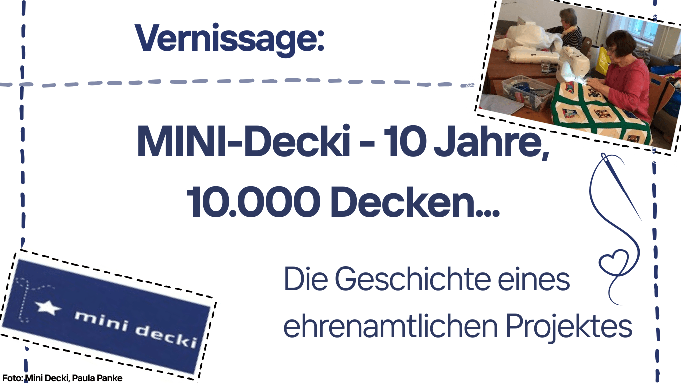 Vernissage: MINI-Deckie - 10 Jahre, 10.000 Decken ... Foto: Mini Decki, Paula Panke