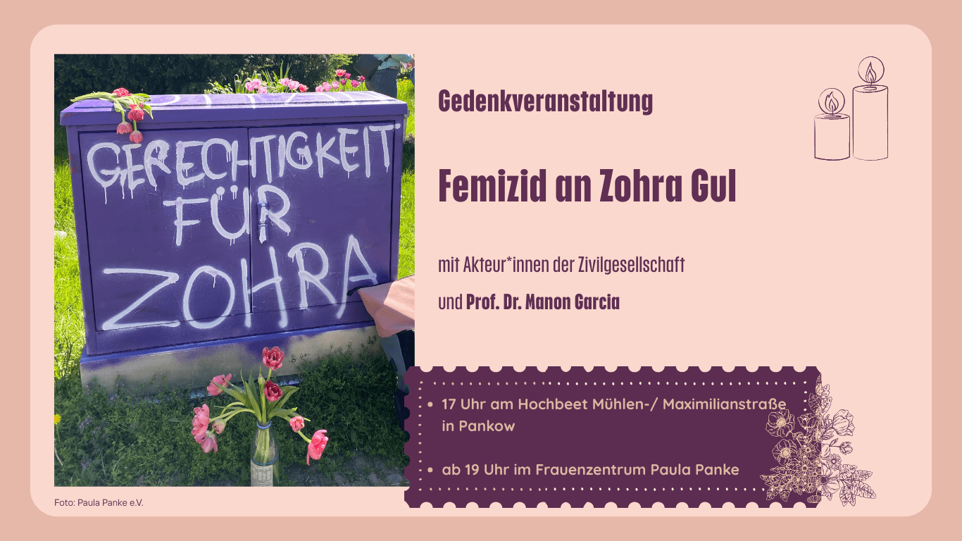 Gedenkveranstaltung: Femizid an Zohra Gul