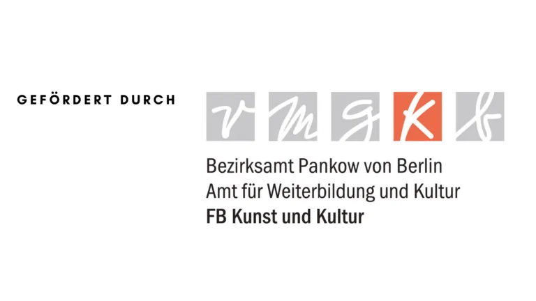 Förderbanner mit Logo BA Pankow Kunst und Kultur